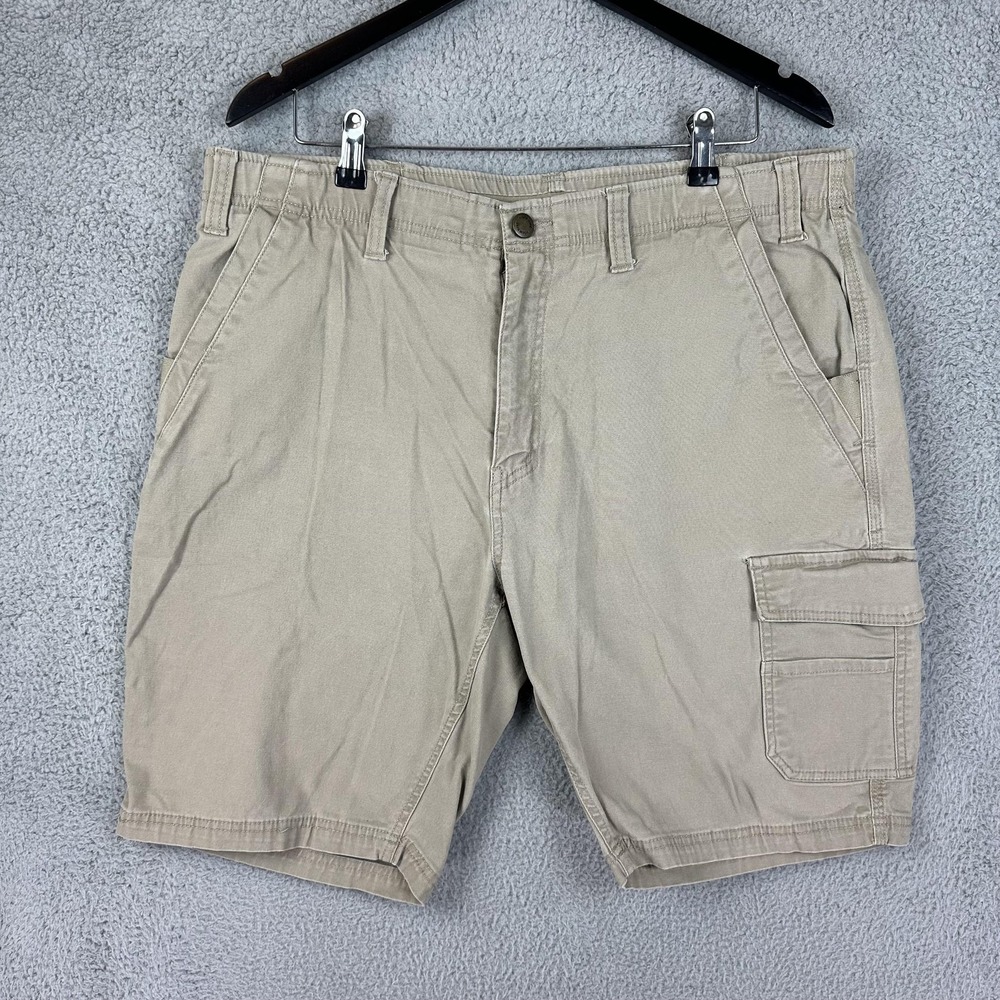Wolverine Shorts Mens 38 Khaki Cargo Workwear Stretch Cotton Spandex Utility Men